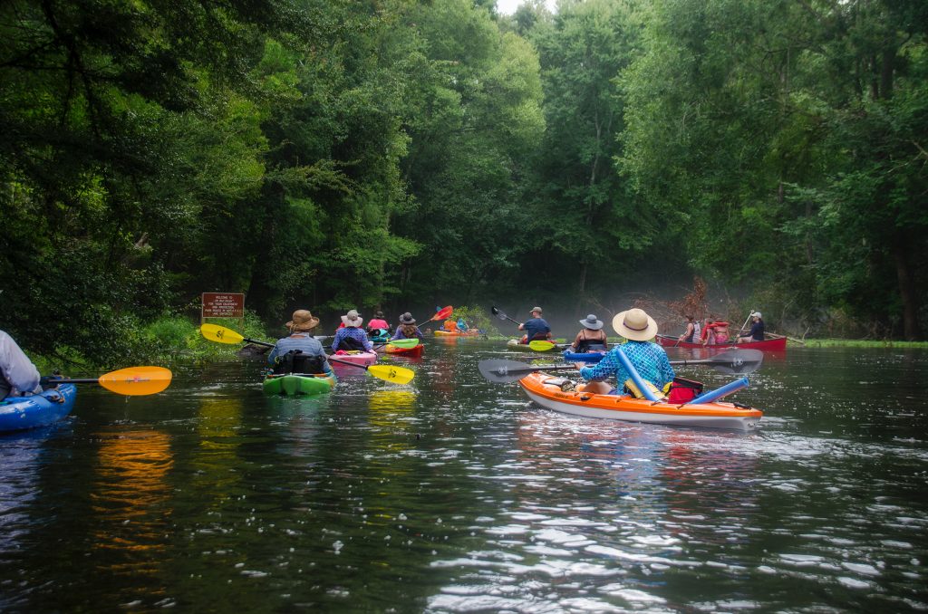 Entering Gilchrist Blue Springs run