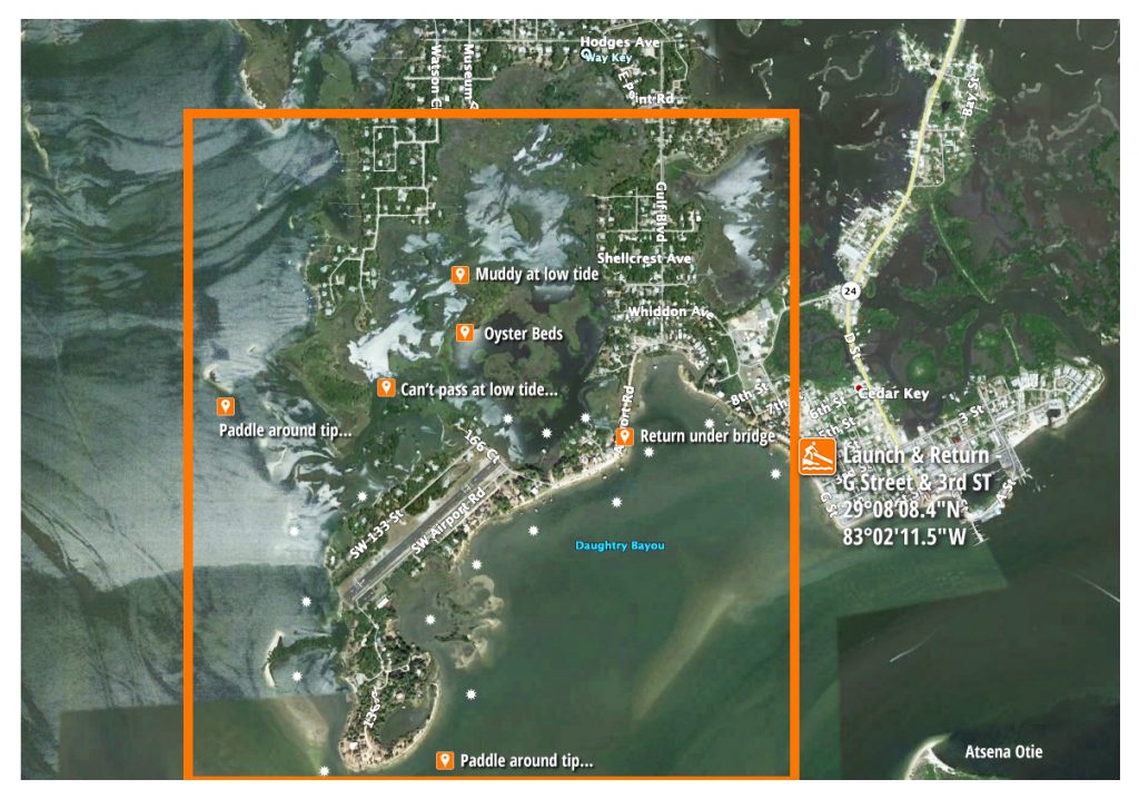 Lagoons around Cedar Key - Paddlemap