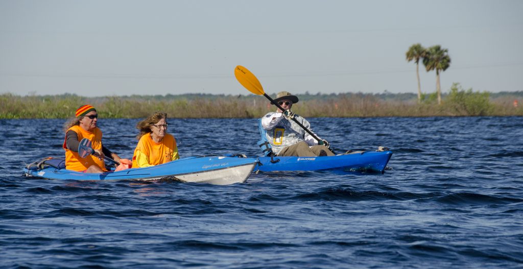 Paddling against a strong wind