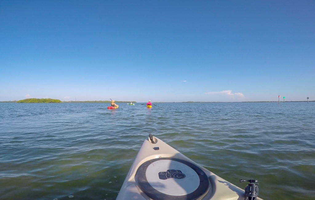 Paddling to North Beach