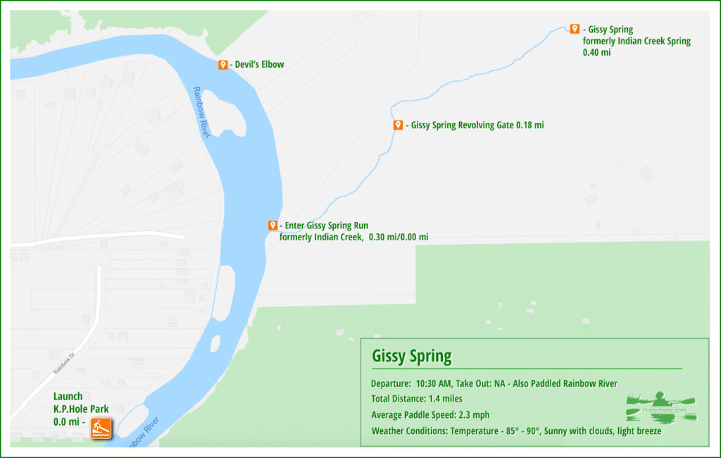 Gissy Spring Paddle Map