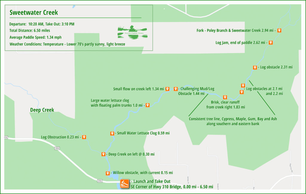 Sweetwater Creek Paddle Map