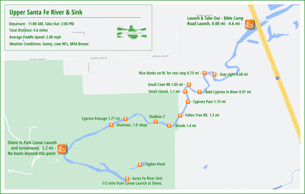 graphic-paddlemap-santa-fe-river-sink  Florida Paddle Notes